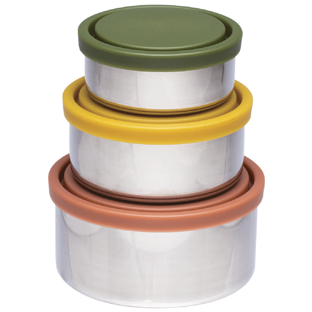 Ever Eco - Stainless Steel Round Nesting Containers Autumn 3pk