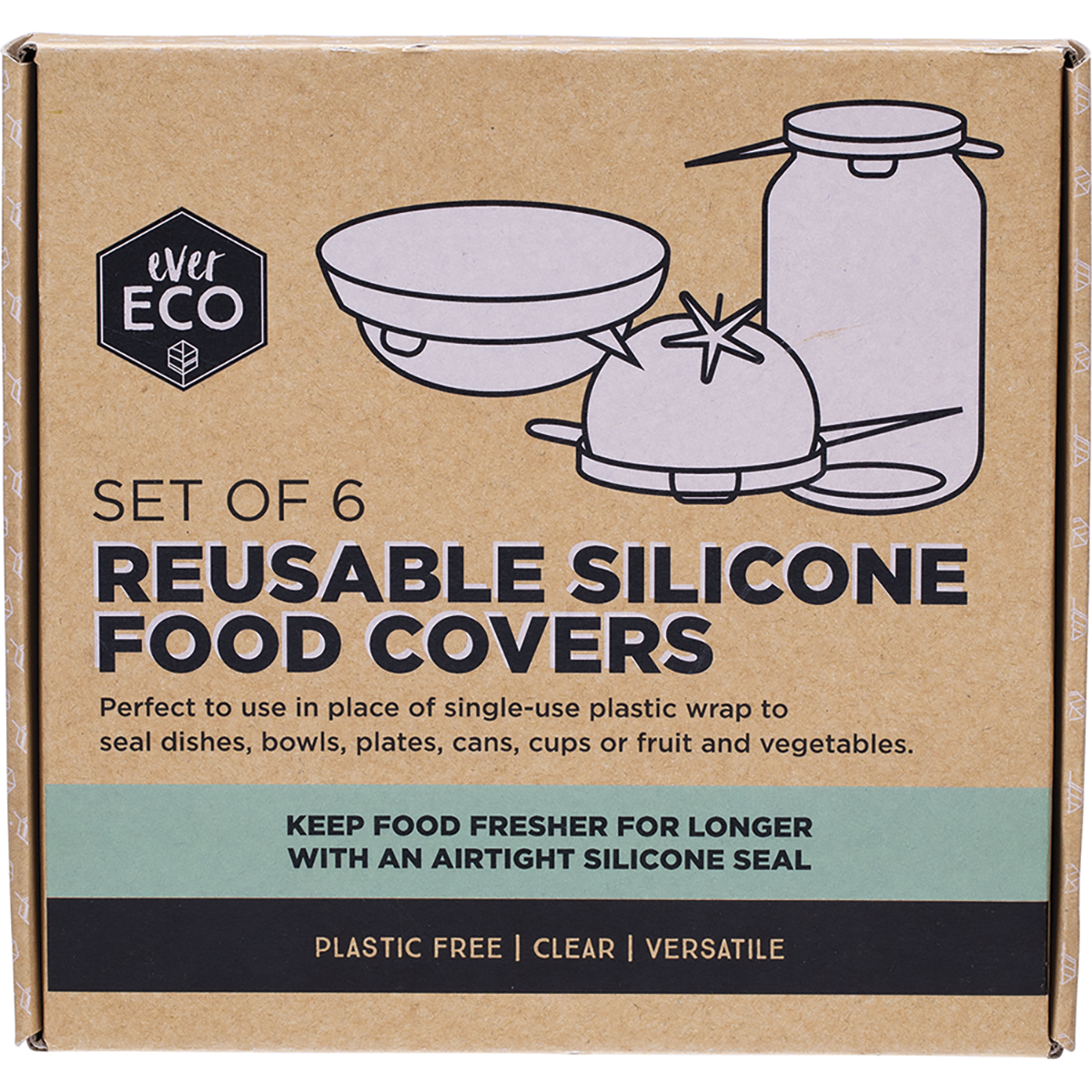 Ever Eco - Reusable Silicone Food Covers 6pk
