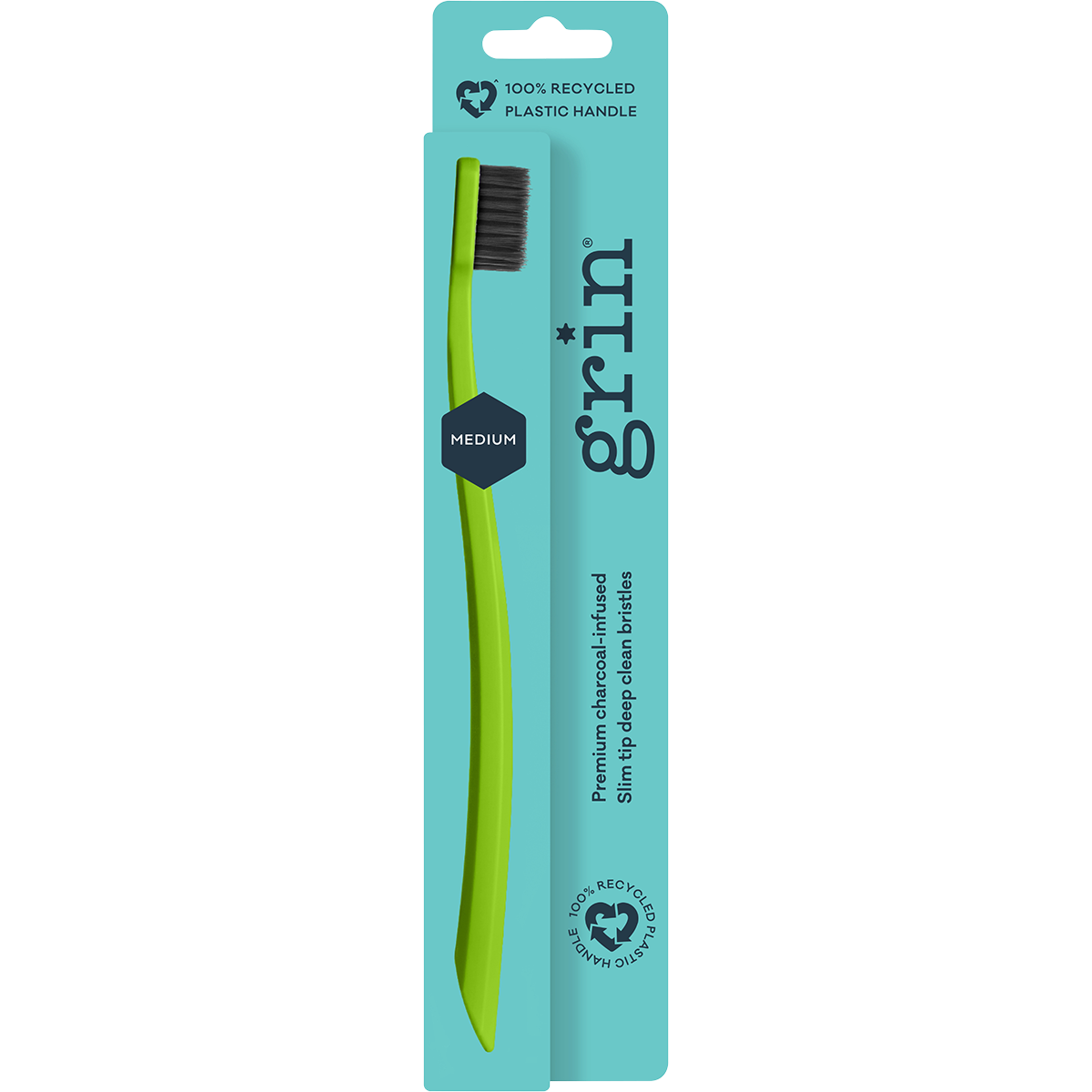 Grin - 100% Recycled Toothbrush Medium Single