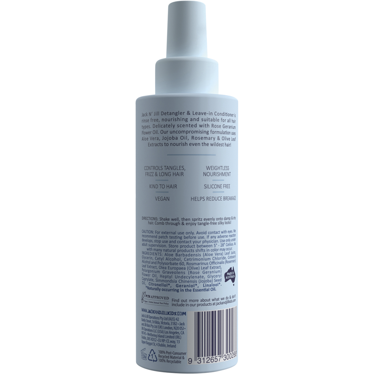 in Conditioner - Jack N' Jill - Detangler & Leave-in Conditioner Rose & Geranium 200ml