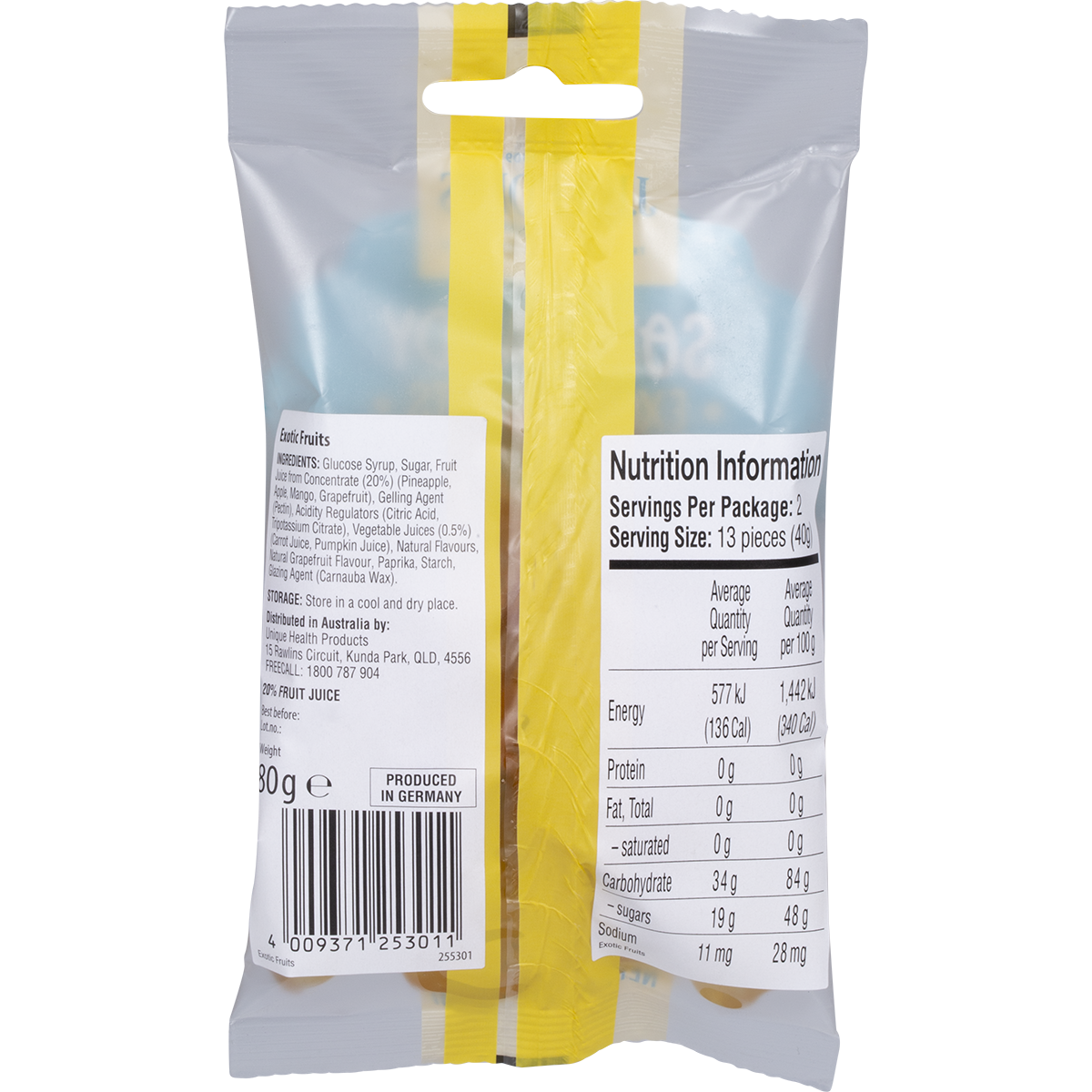 J. Luehders - Soft Vegan Candy Exotic Fruits 80g