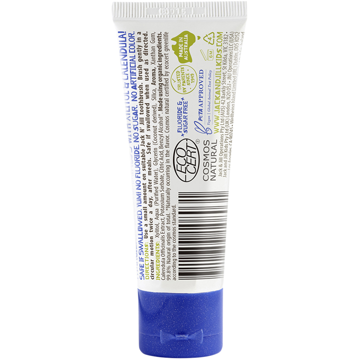 Jack n Jill - Toothpaste Children Bubblegum Fluoride Free 50g