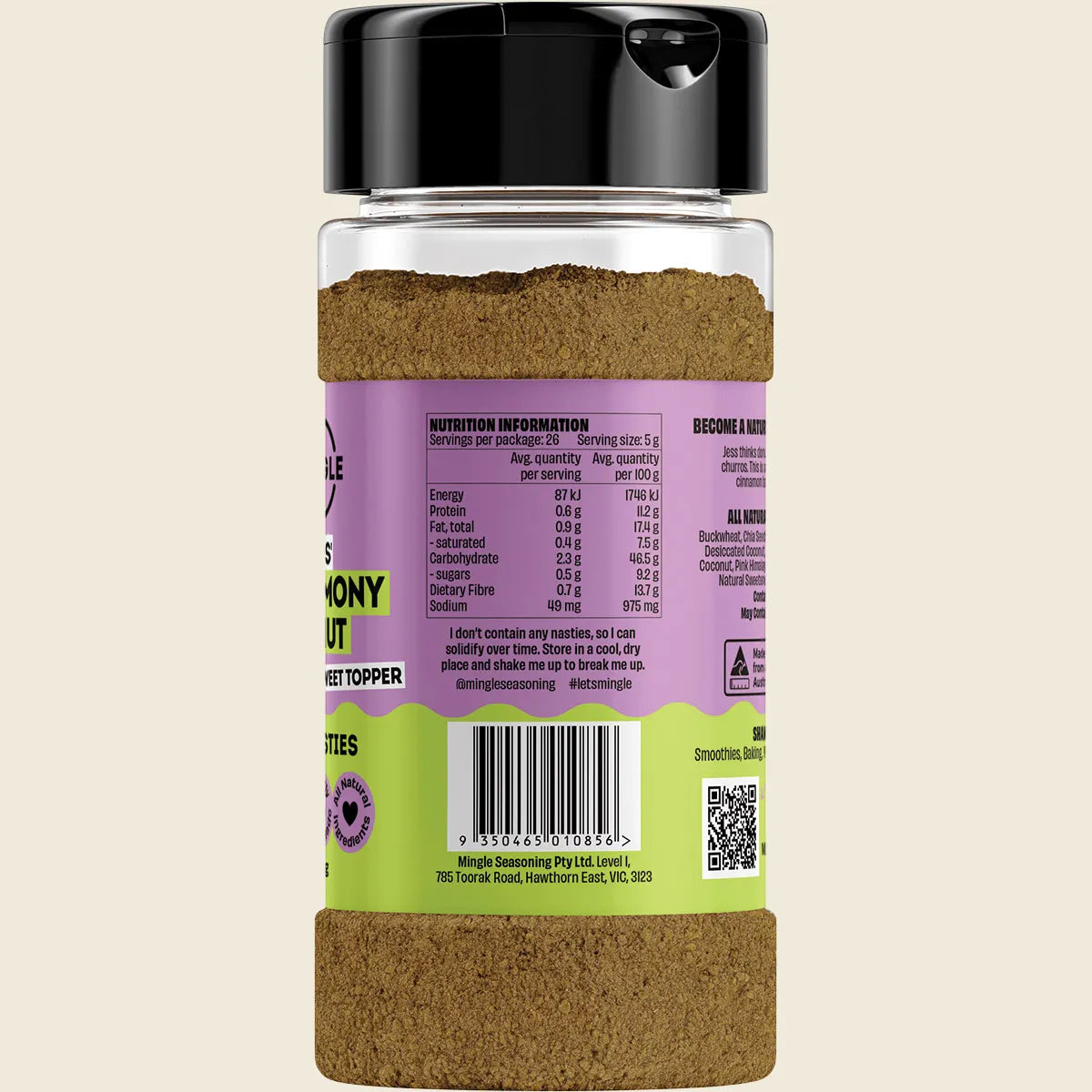 Mingle - Jess' Cinnamony Donut All Natural Sweet Topper 130g