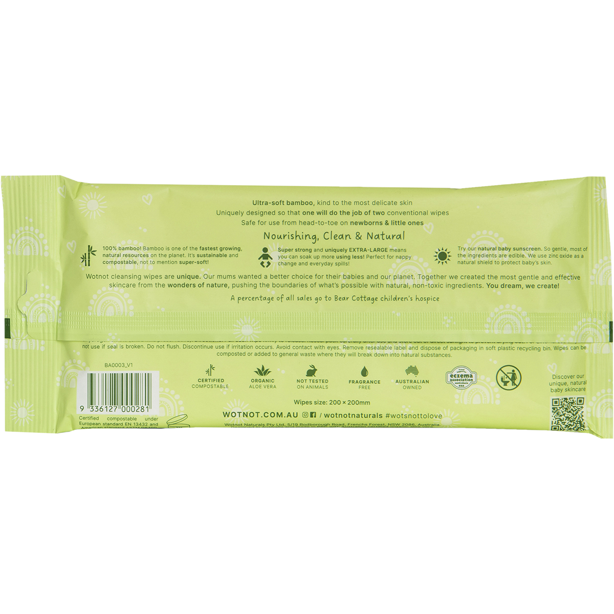 Wotnot - Natural Baby Wipes for Case Refill Pack 20pk