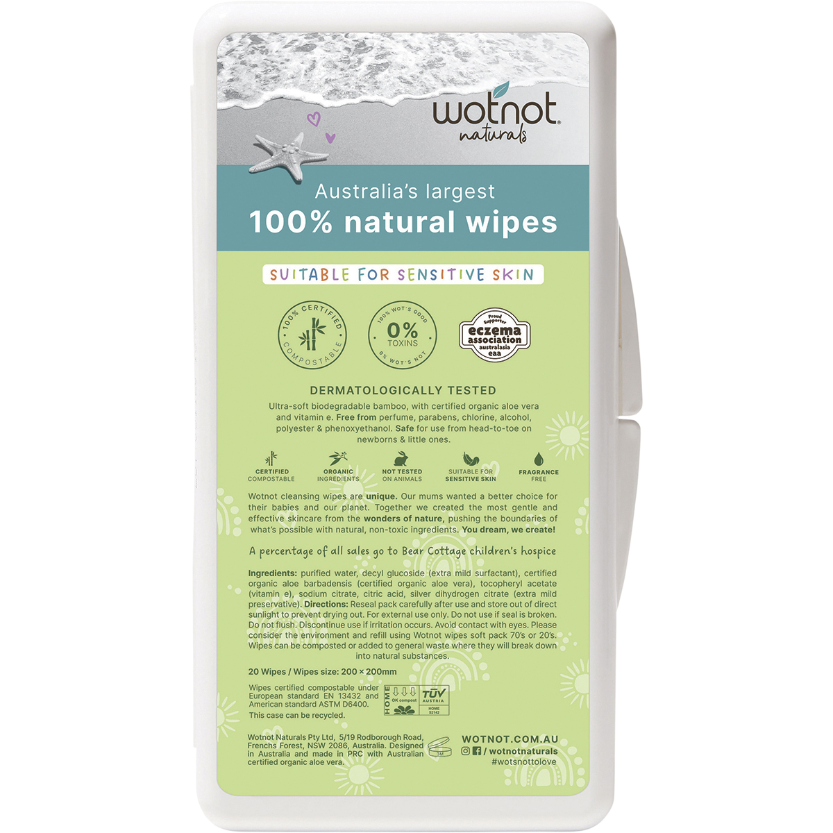 Wotnot - Natural Baby Wipes with Case 20pk