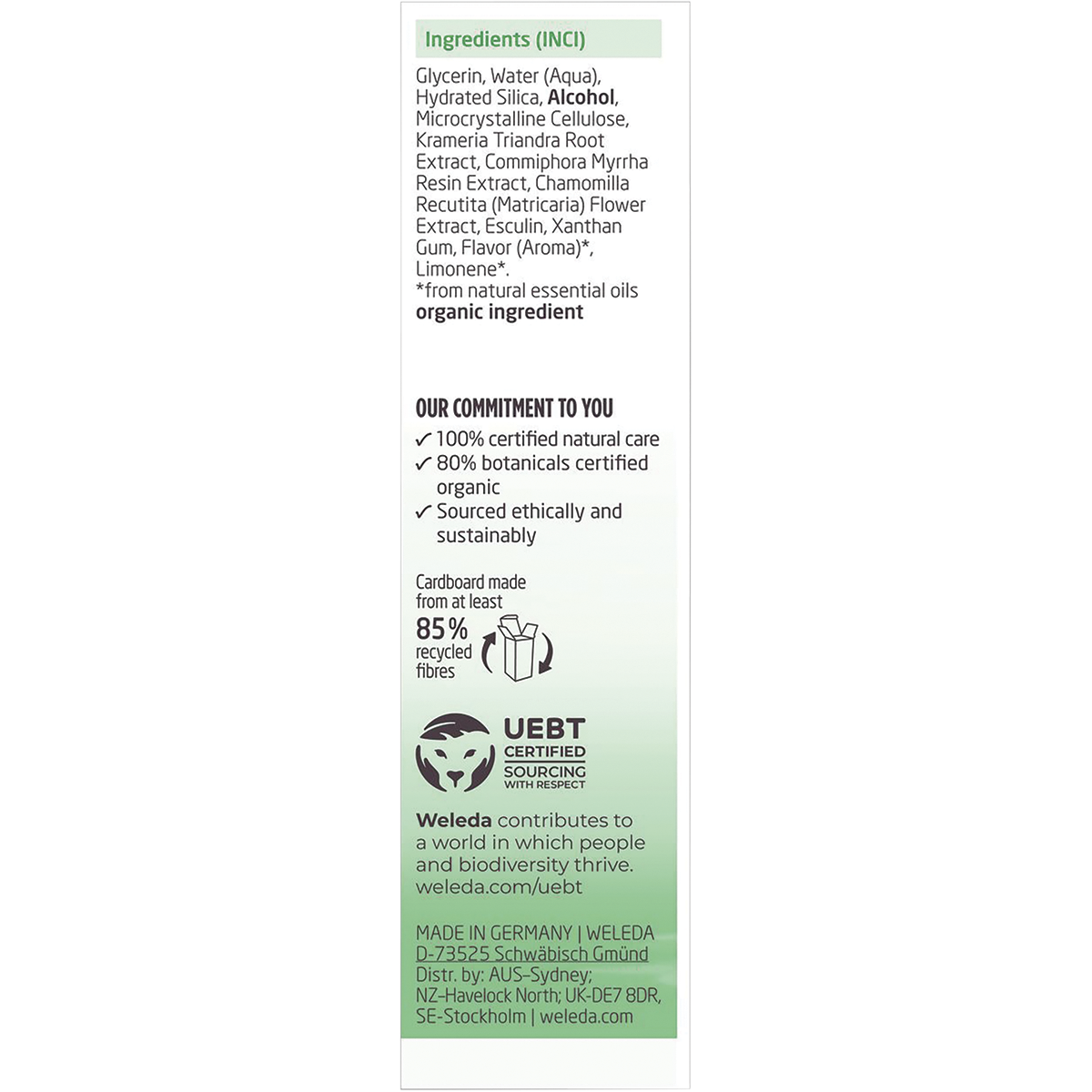 Weleda - Toothpaste Plant Gel Spearmint Flavour 75ml