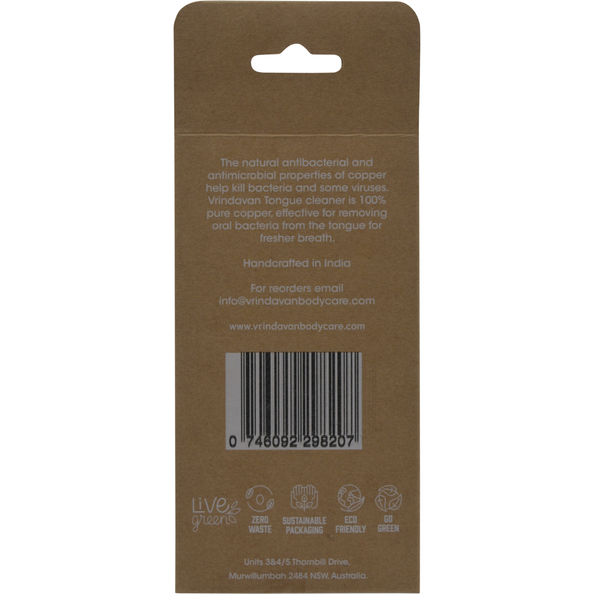 Vrindavan - Tongue Cleaner Copper