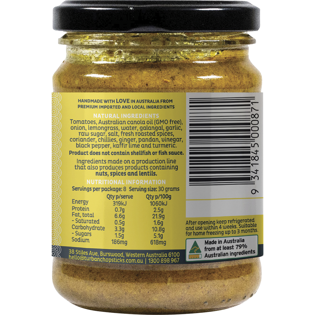 Turban Chopsticks - Curry Paste Yellow Curry 240g
