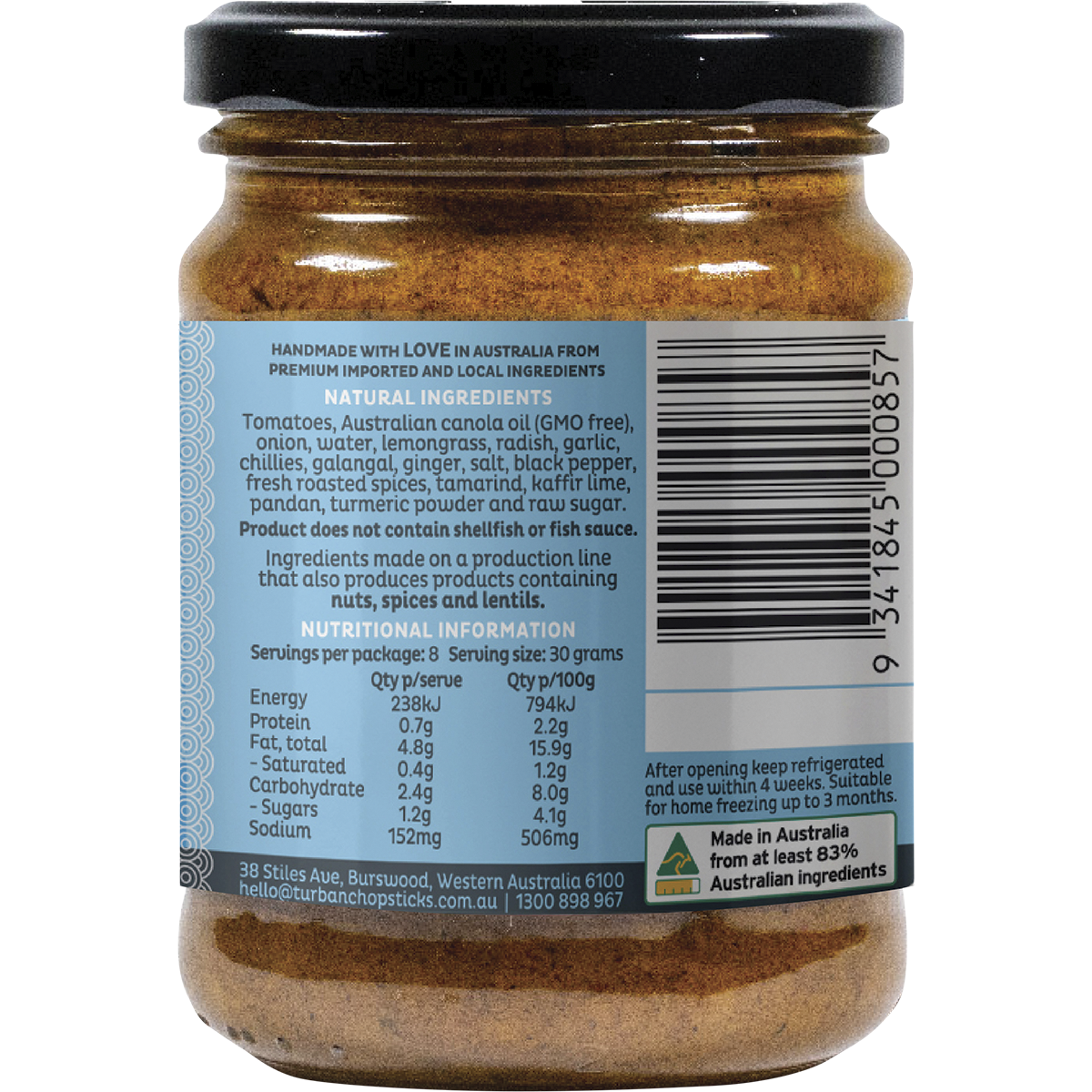Turban Chopsticks - Curry Paste Rendang Curry 240g