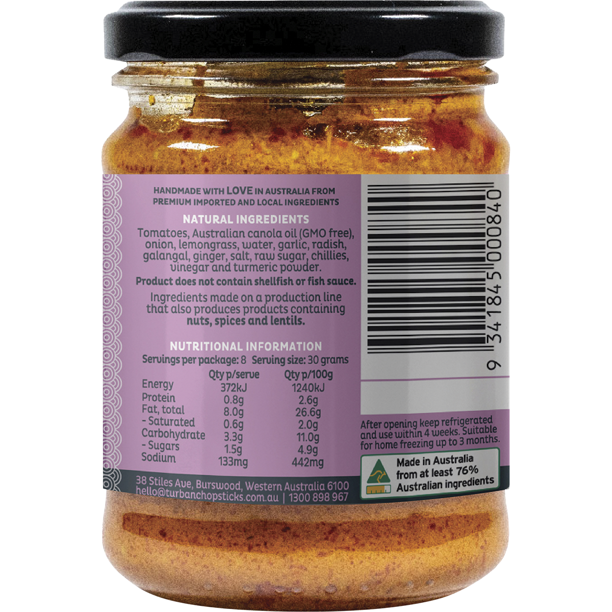 Turban Chopsticks - Curry Paste Laksa Vegan 240g