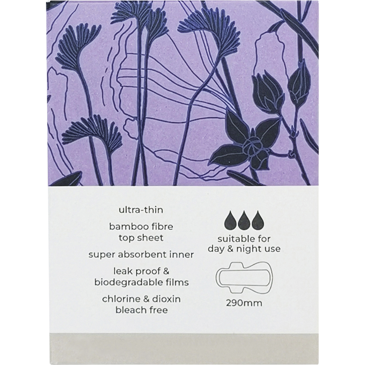 Tsuno - Natural Bamboo Pads Super Winged & Ultra Thin 10pk