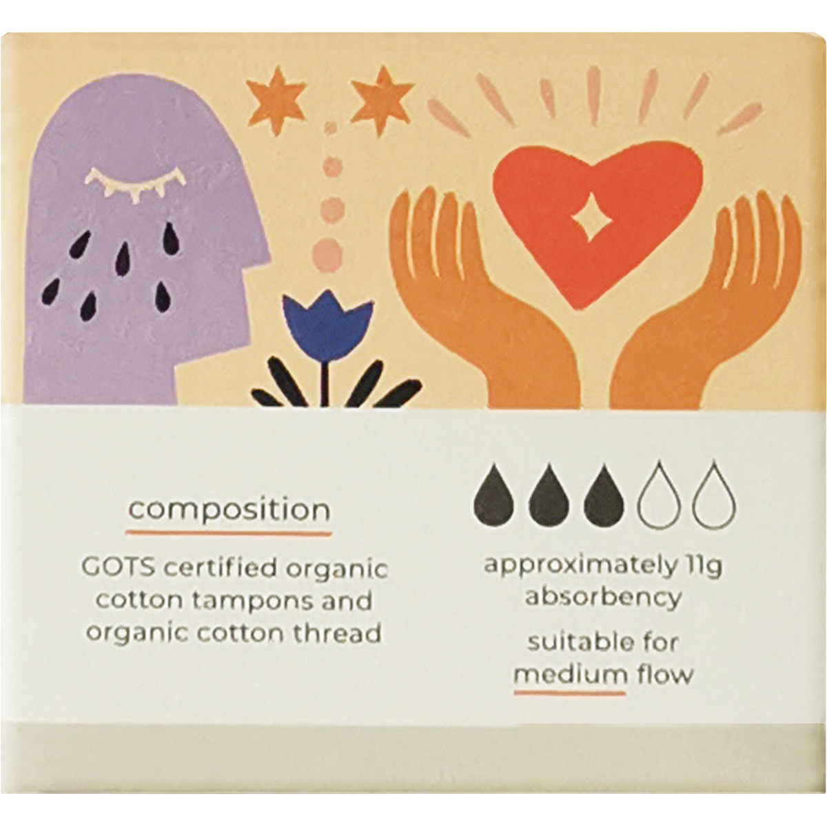 Tsuno - Organic Cotton Tampons Regular 16pk