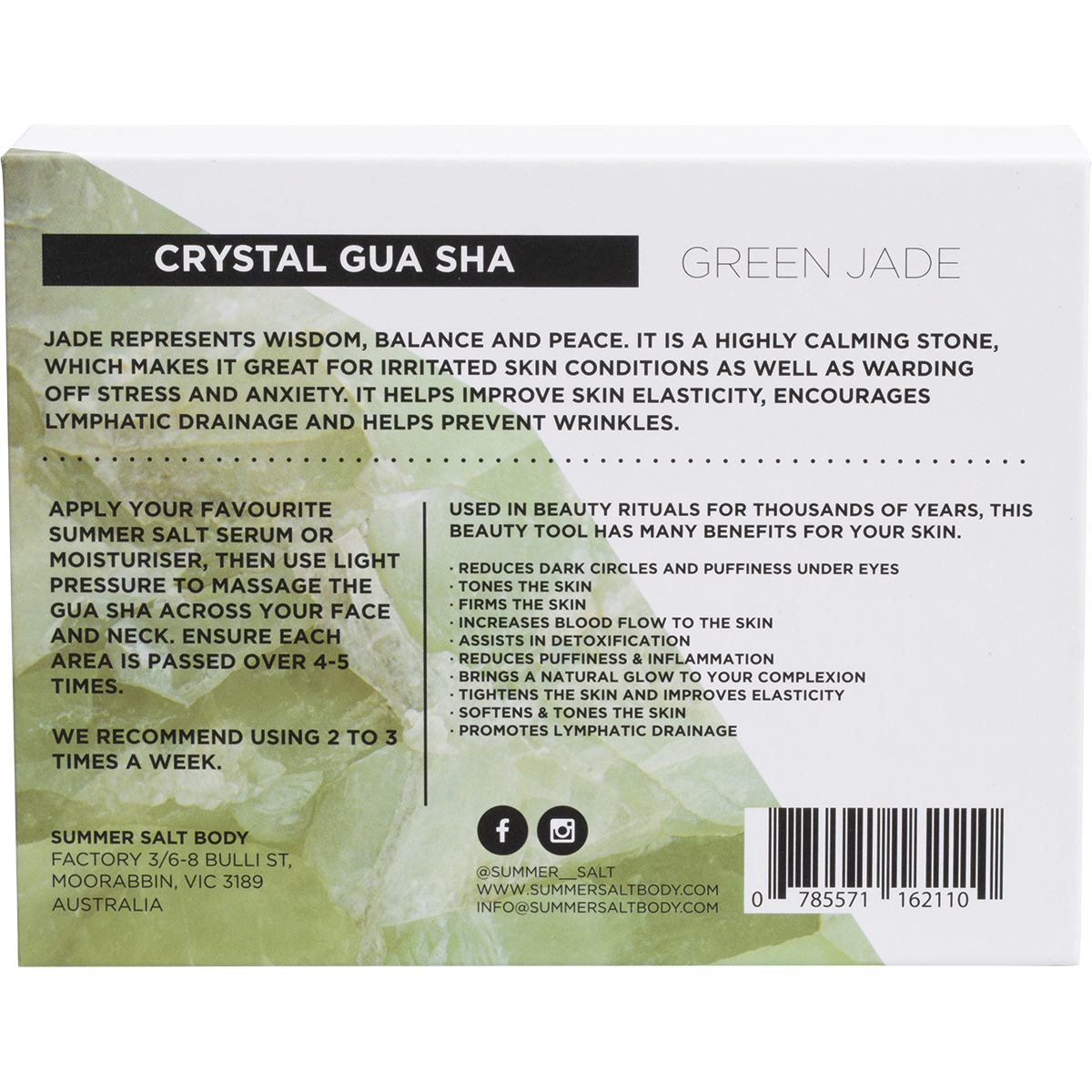 Summer Salt Body - Green Jade Gua Sha