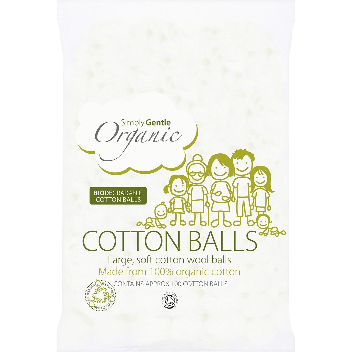 Simply Gentle Organic - Cotton Balls 100pk