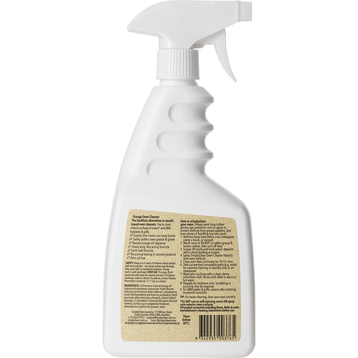 Simply Clean - Oven & BBQ Cleaner Orange 750ml