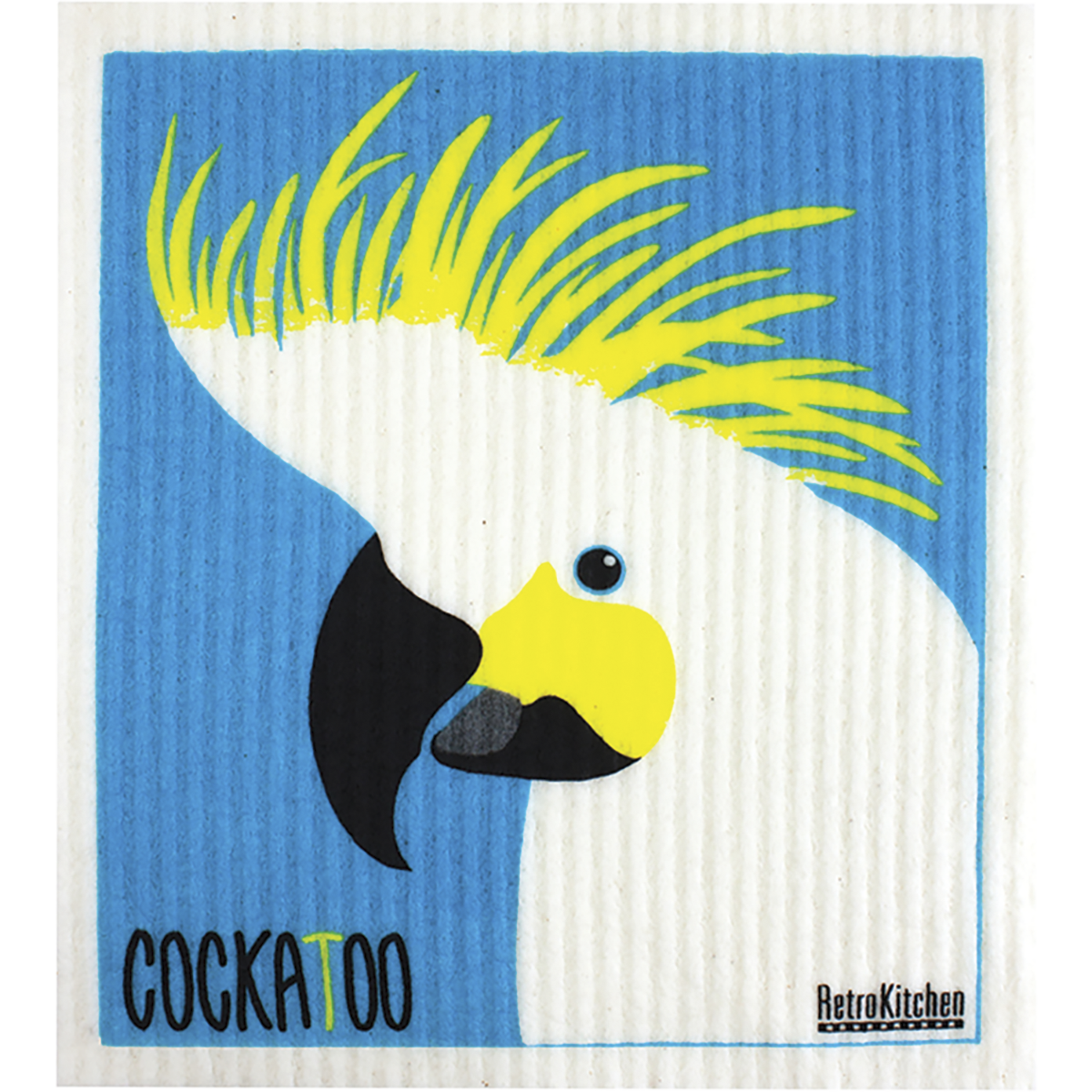 Retro Kitchen - 100% Compostable Sponge Cloth Cockatoo