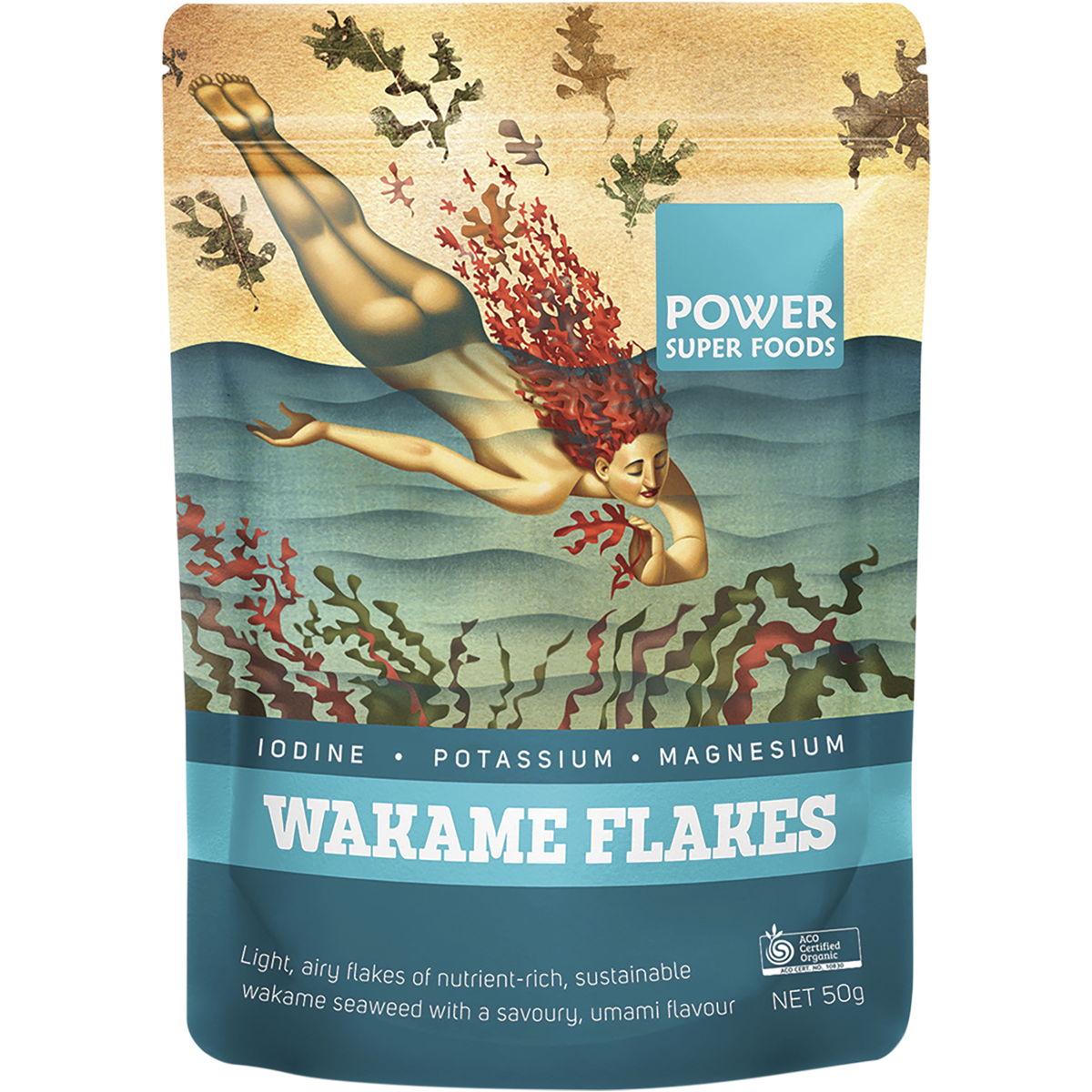 Power Superfoods - Wakame Flakes Certified Organic 50g