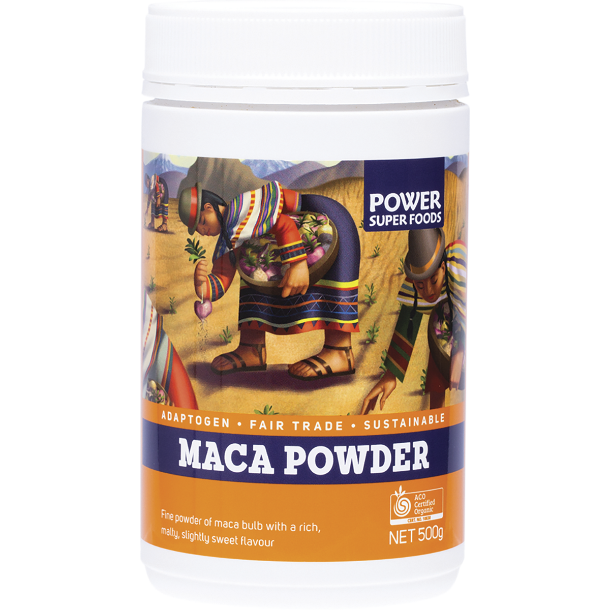 Power Super Powders - Maca Powder Tub Certified Organic 500g