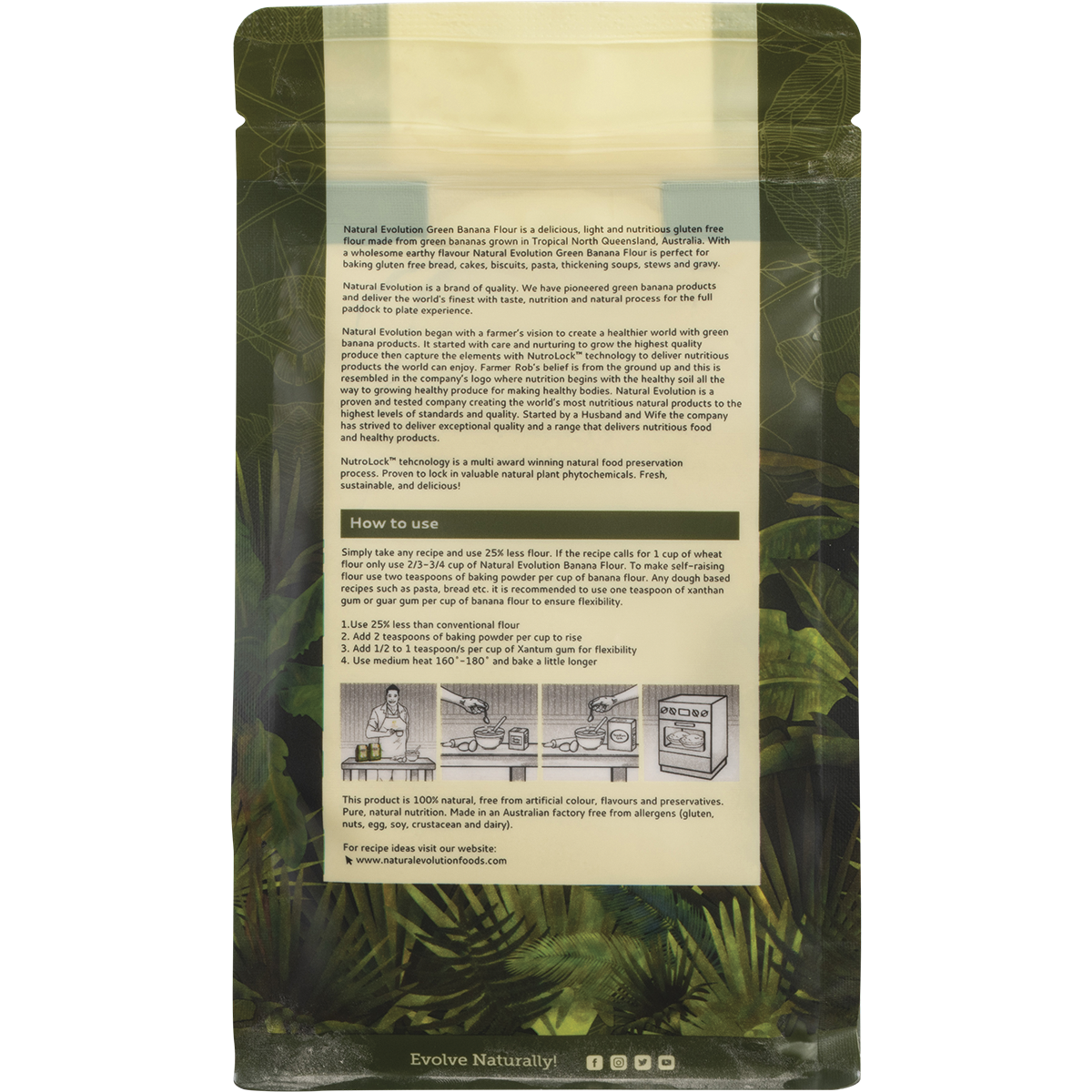 Natural Evolution - Green Banana Baking Flour 454g
