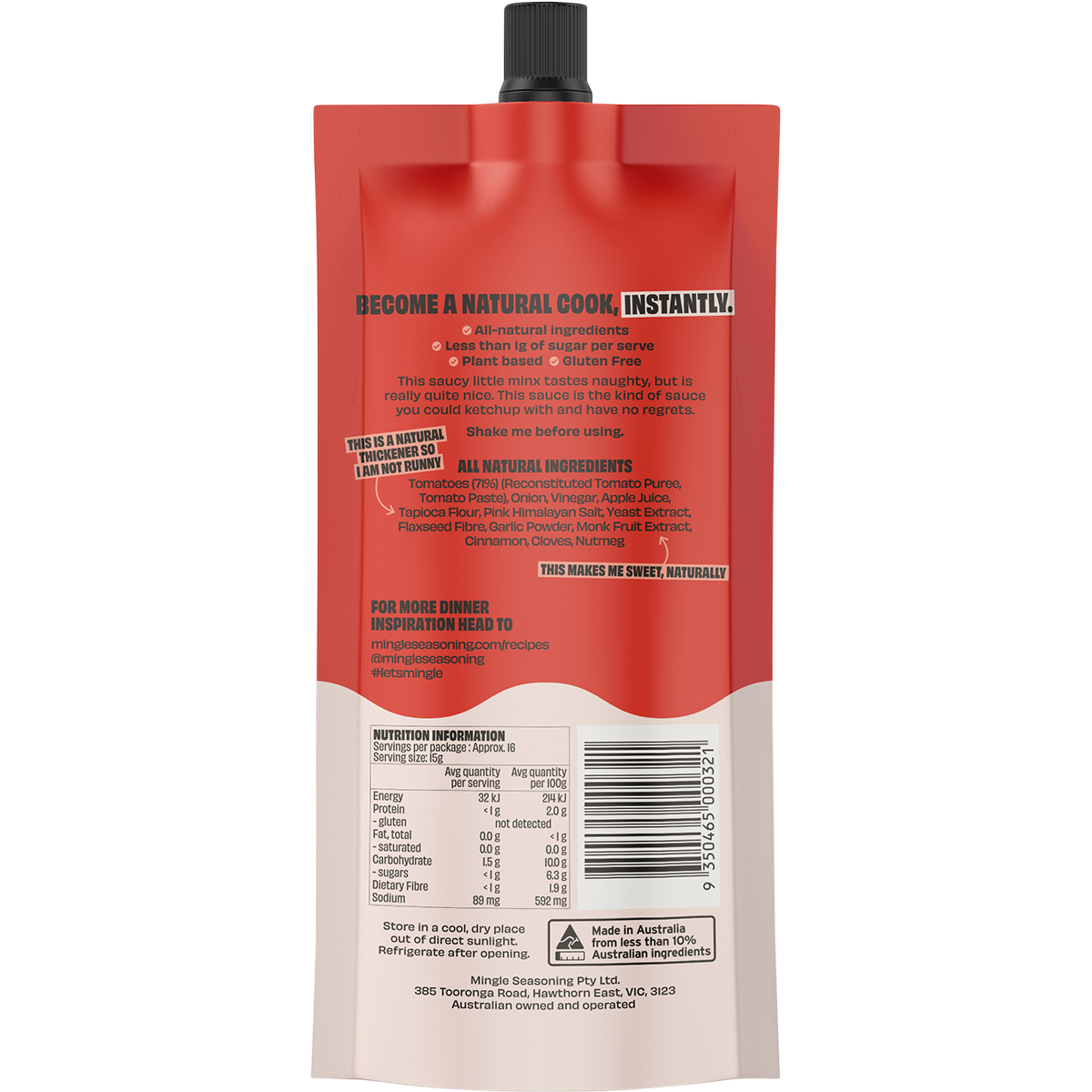 Mingle - Tomato All Natural Sauce 250g