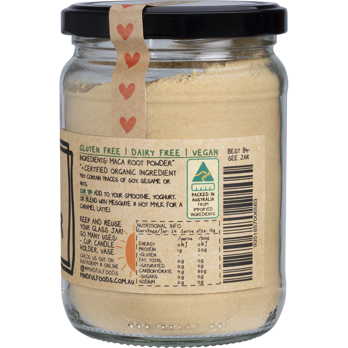 Mindful Foods - Maca Powder Organic 360g
