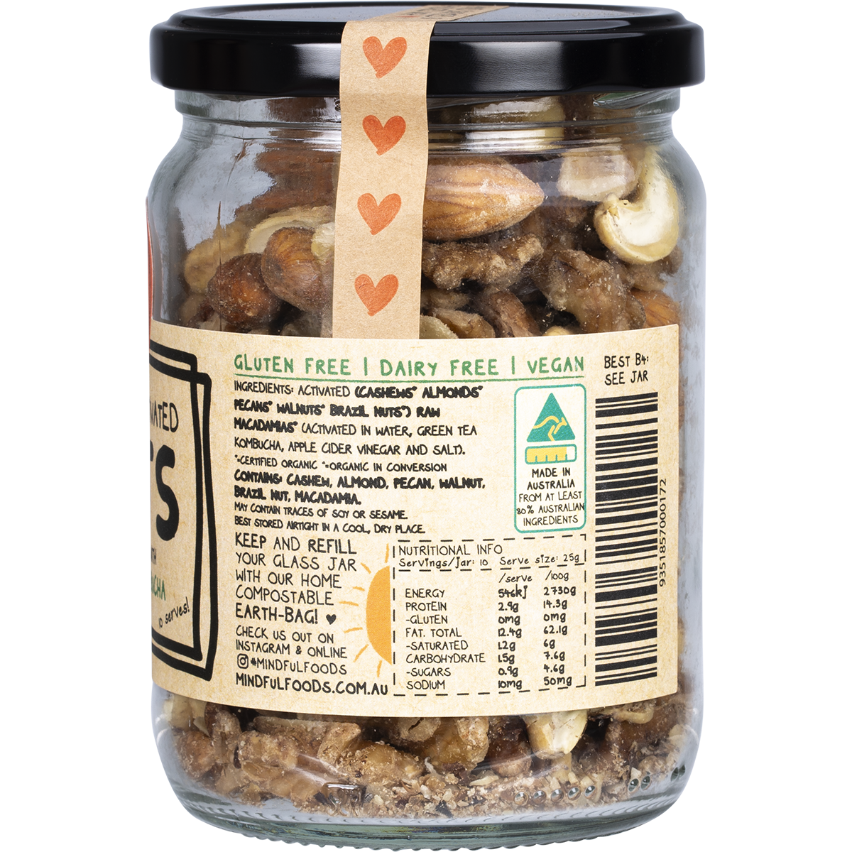 Mindful Foods - Mixed Nuts Organic & Activated 250g