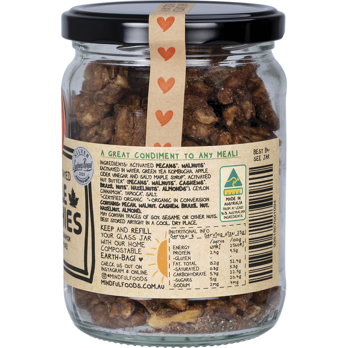 Mindful Foods - Maple Munchies - Organic & Activated 220g