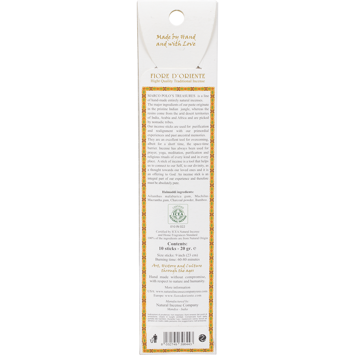 Marco Polo's Treasures - Incense Sticks Halmadi 10pk