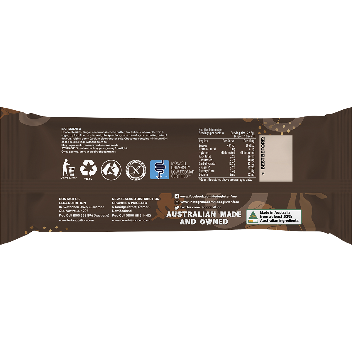 Leda - Choculence Biscuits 180g