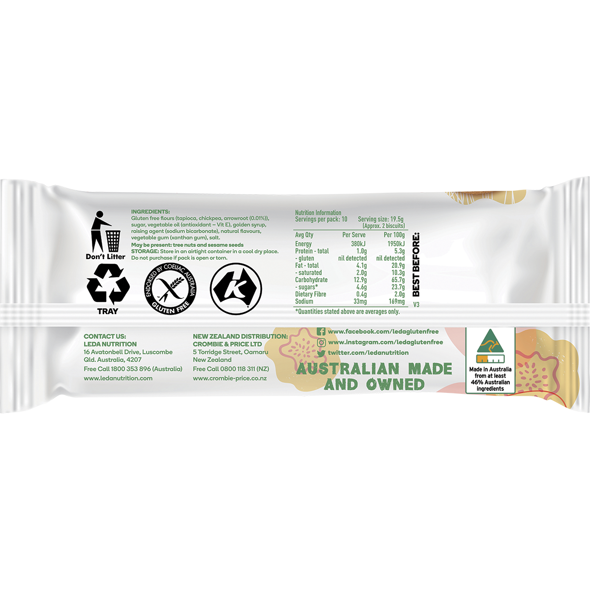 Leda - Arrowroot Biscuits 205g