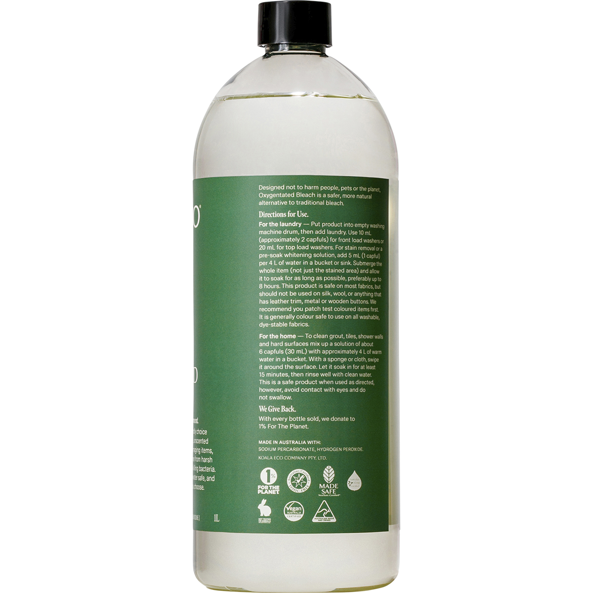 Koala Eco - Oxygenated Bleach Fragrance Free 1lt