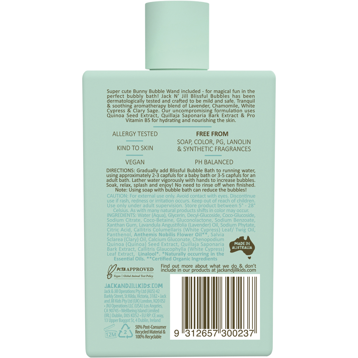 Jack n' Jill - Blissful Bubbles Bubble Bath & Magic Bubble Wand 300ml