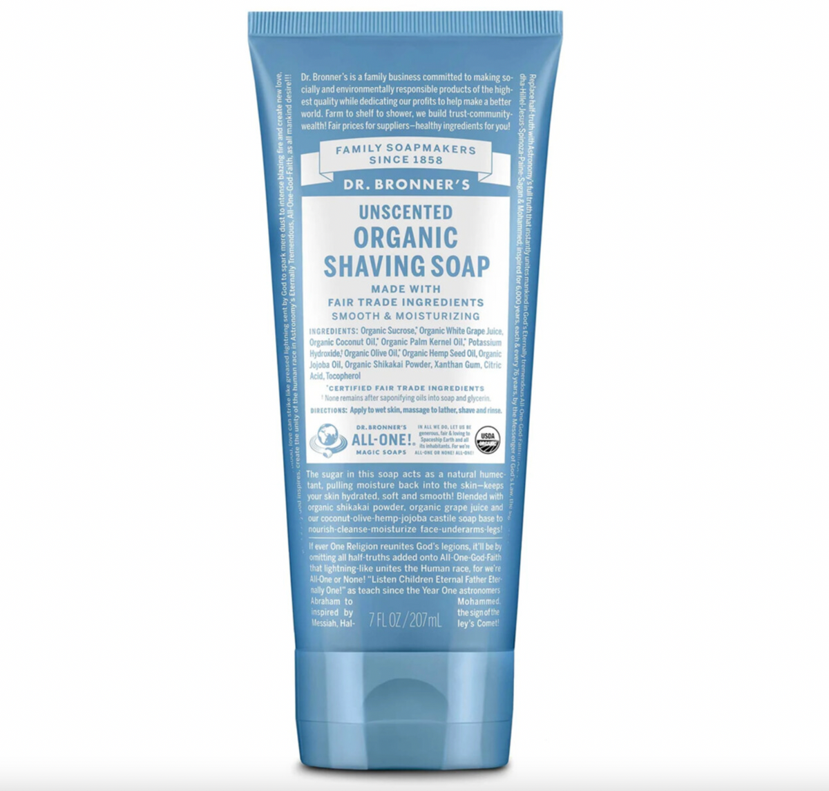 Dr Bronners - Baby Unscented Shaving Soap 207ml