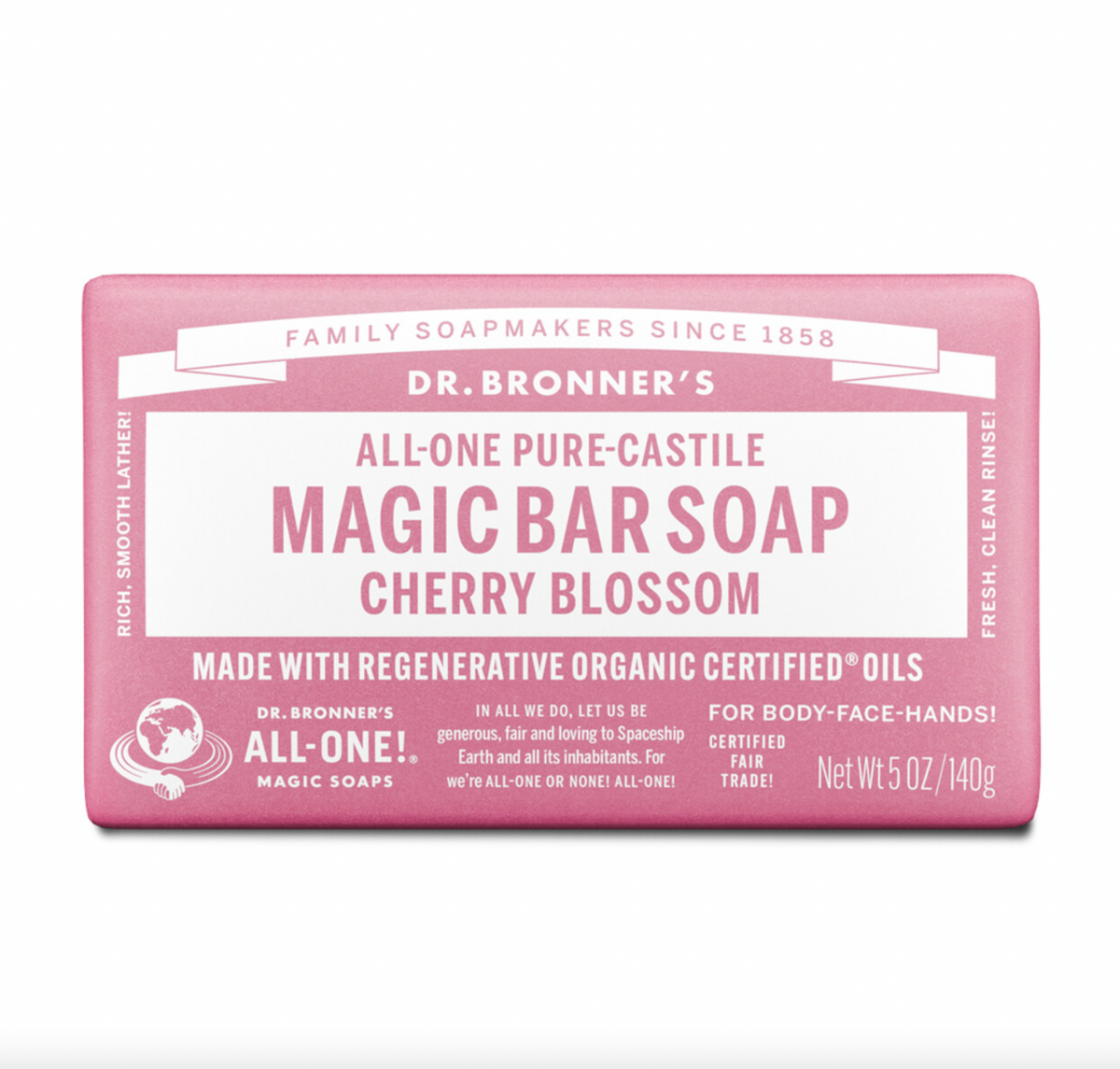 Dr Bronners - Cherry Blossom Bar Soap 140g