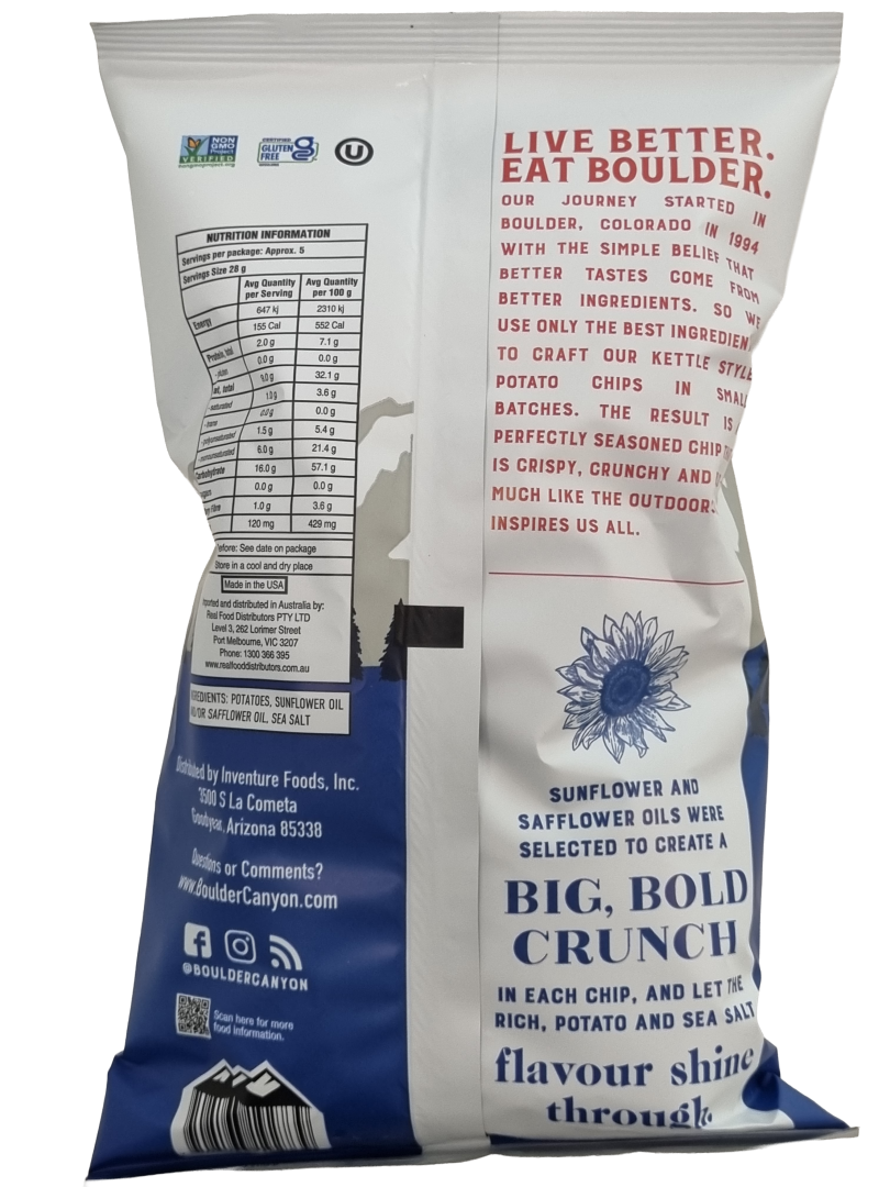 Boulder Canyon - Classic Sea Salt Potato Chips 142g
