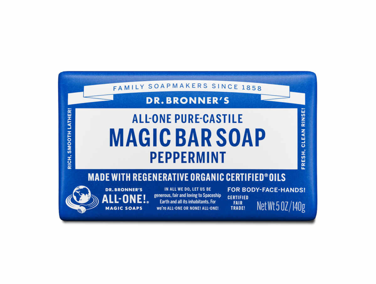 Dr Bronners - Peppermint Pure-Castile Magic Bar Soap 140g