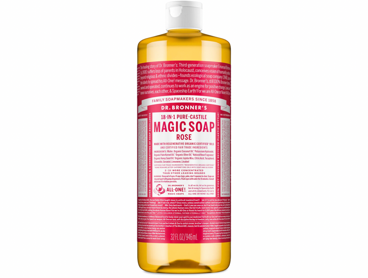 Dr Bronners - Rose Pure-Castile Magic Liquid Soap 946ml