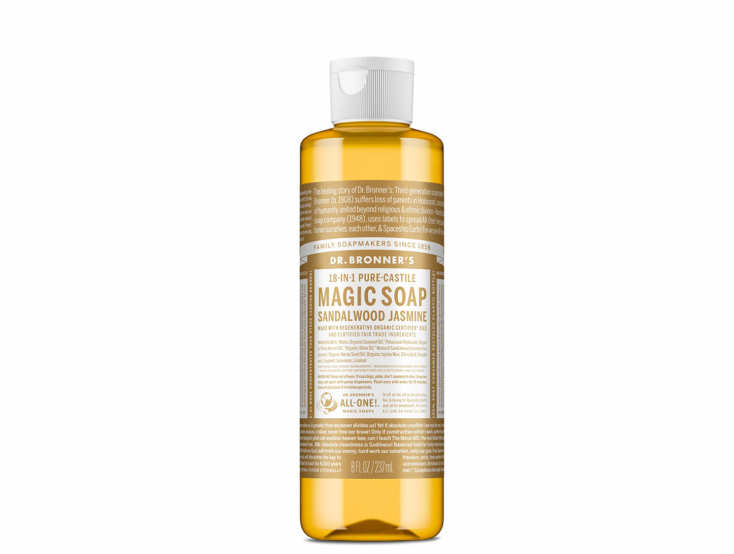 Dr Bronners - Sandalwood Jasmine Pure-Castile Magic Liquid Soap 237ml