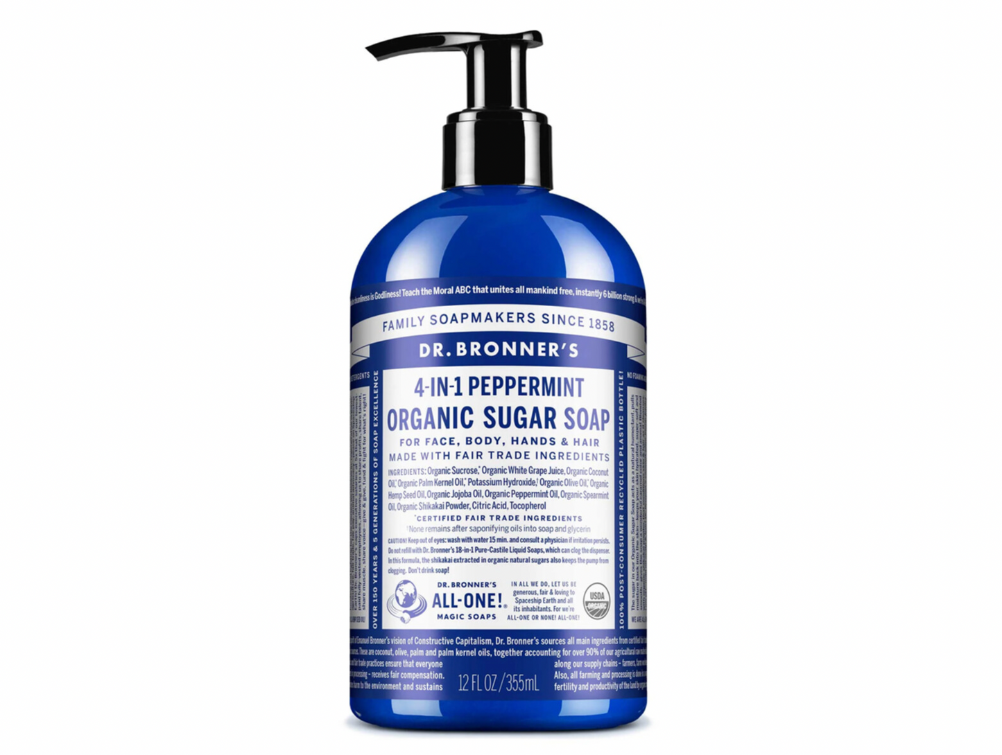 Dr Bronners - Peppermint Pump Soap 355ml