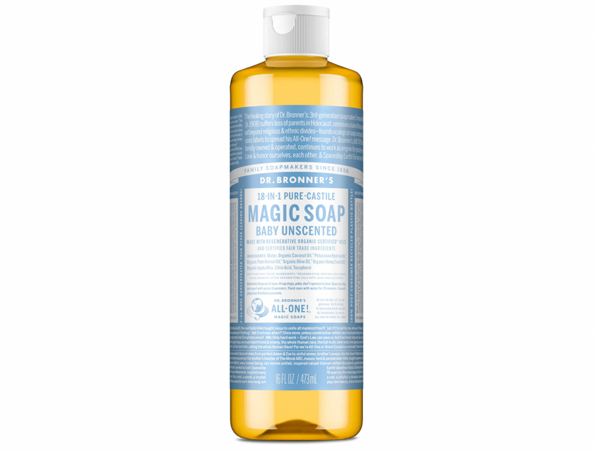 Dr. Bronners - Baby Unscented Pure-Castile Magic Liquid Soap 473ml