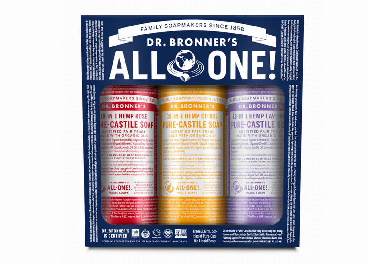 Dr Bronners - Carnival Liquid Soap Multi-Pack 3x237ml