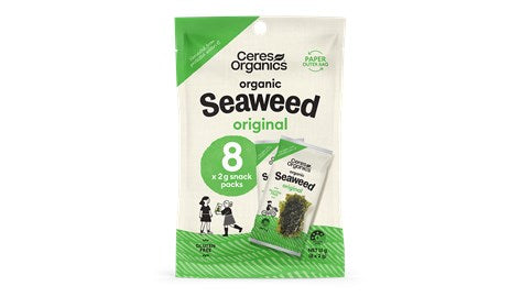 Ceres Organics - Organic Roasted Seaweed Multipack 8pk, Nori Snack 16g