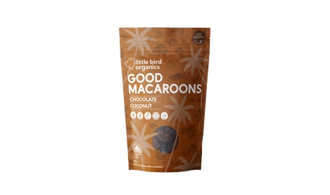 Little Bird Organics - Organics Good Macaroons - Chocolate + Coconut 125g