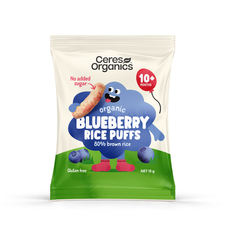 Ceres Organics - Organic Baby Rice Puffs, Blueberry 15g