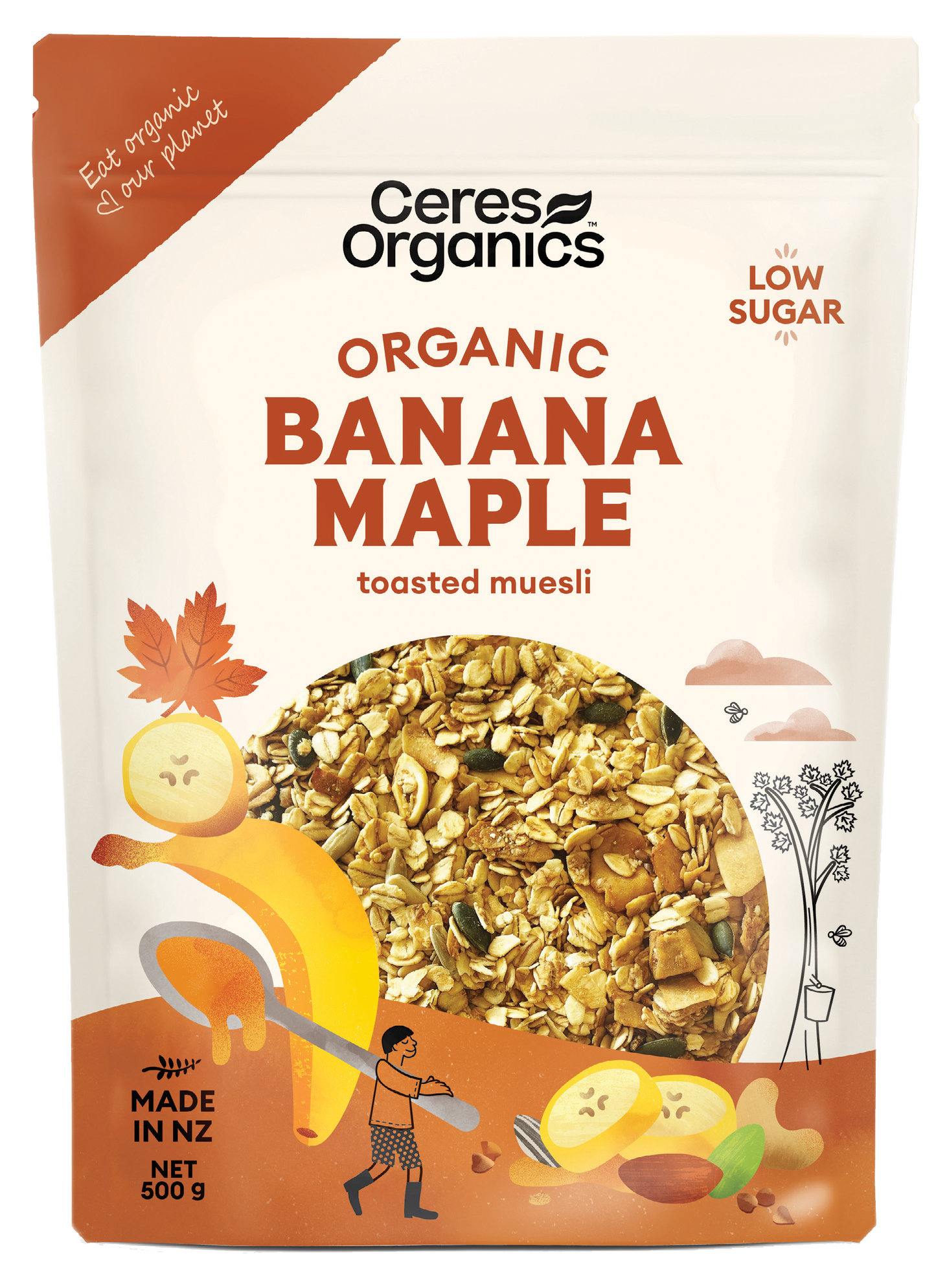 Ceres Organics - Organic Banana Maple Low Sugar Muesli 500g