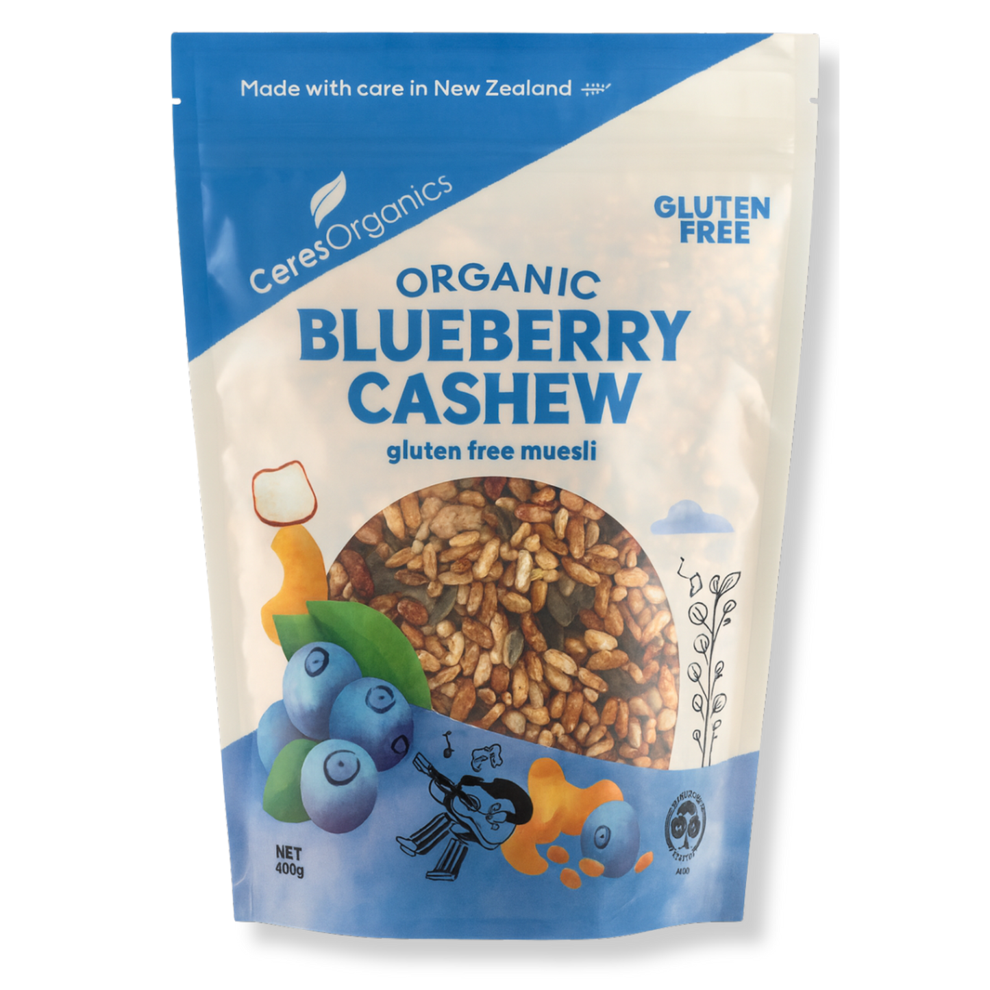Ceres Organics - Organic Blueberry Cashew Gluten Free Muesli 400g