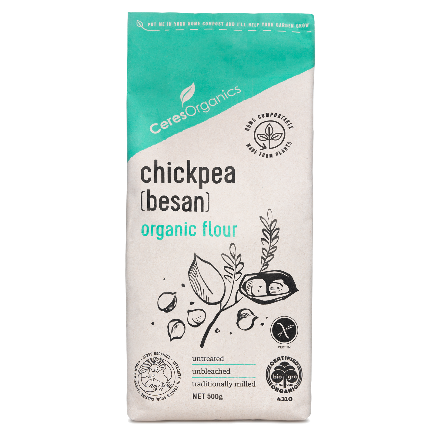 Ceres Organics - Organic Chickpea (Besan) Flour 500g