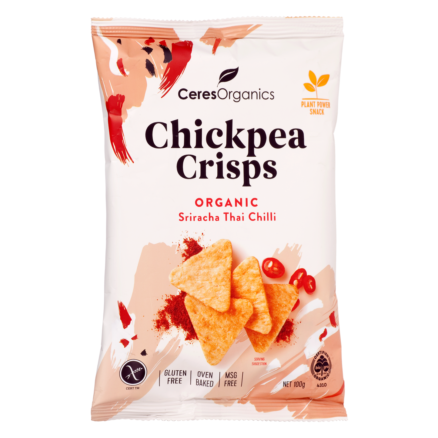 Ceres Organics - Organic Chickpea Crisps, Sriracha Thai Chilli 100g