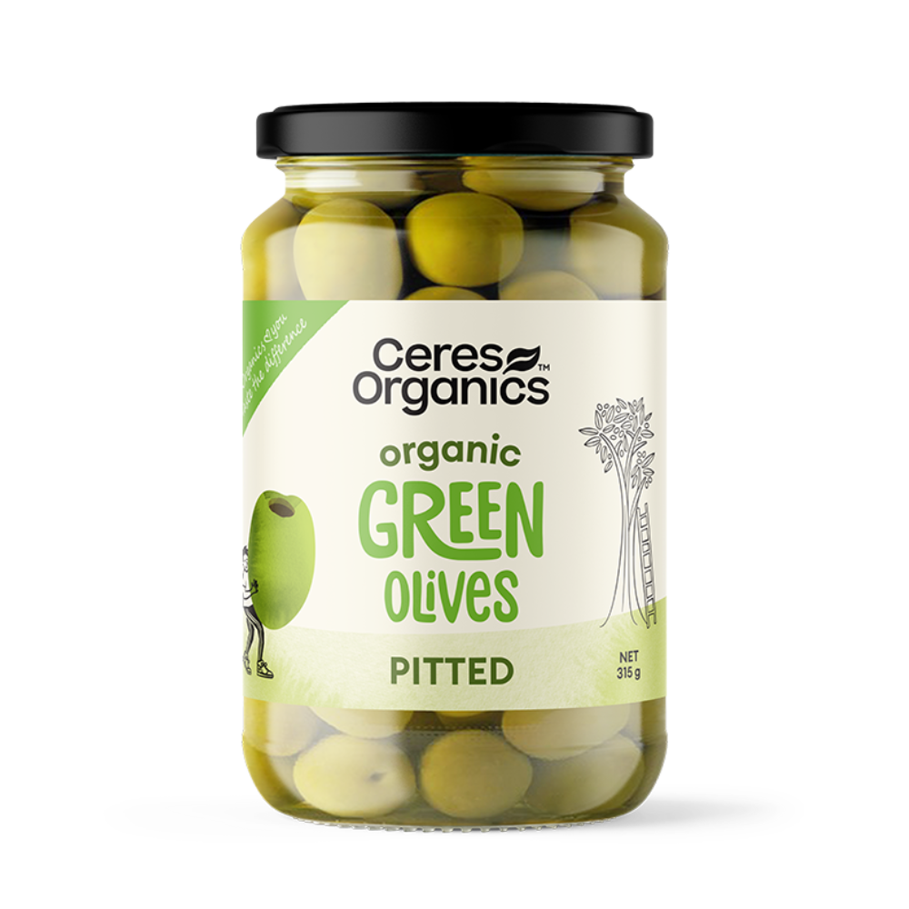 Ceres Organics - Organic Green Olives, Pitted 315g
