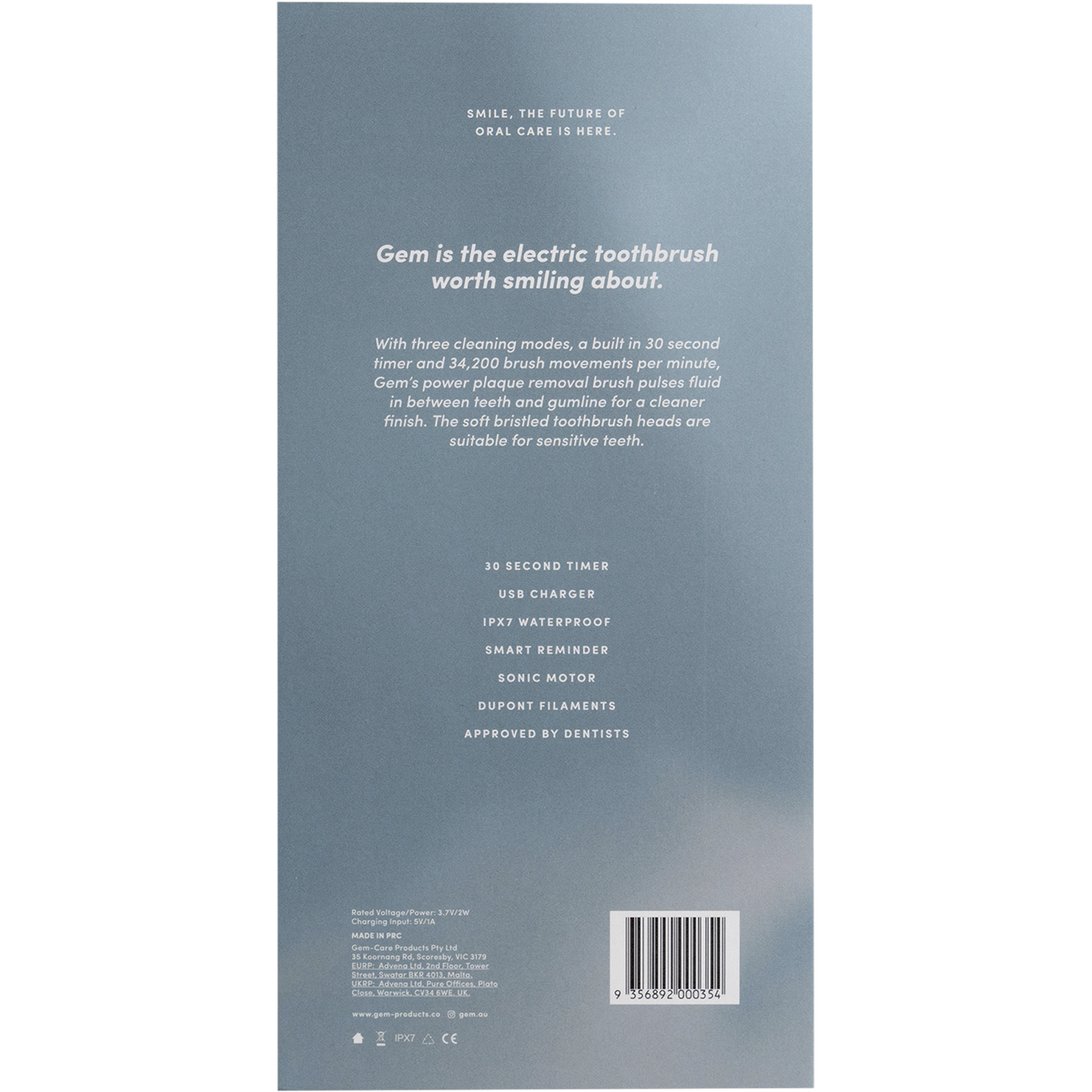 GEM - Electric Toothbrush Mint